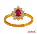 22Kt Gold Cubic Zircon Ring - Click here to buy online - 325 only..