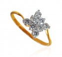 18KT Gold Diamond Ring for Ladies - Click here to buy online - 1,106 only..