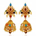 22kt Gold Jumki Earrings - Click here to buy online - 3,579 only..