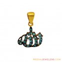 22K Cz Studded Allah Pendant - Click here to buy online - 213 only..