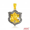 22 Kt Gold Ganpati Jee Pendant - Click here to buy online - 554 only..
