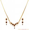 Diamond,Tourmaline Necklace Set (18k) - Click here to buy online - 6,023 only..