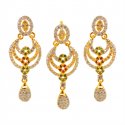 22kt Gold Fancy Pendant Set - Click here to buy online - 1,117 only..