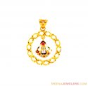22k Gold Lord Balaji Pendant - Click here to buy online - 464 only..