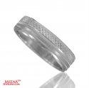 18 Kt White Gold Wedding Band - Click here to buy online - 909 only..