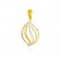22 Karat Gold Two Tone Pendant - Click here to buy online - 498 only..