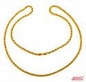22 Kt Hollow Rope Chain (22 Inch) - Click here to buy online - 752 only..
