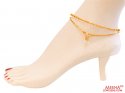 22Kt Gold Fancy Anklets (2 Pc) - Click here to buy online - 1,576 only..