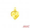 Click here to View - 22Kt Gold Initial Pendant (J) 