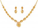 22Kt Gold Two tone Necklace Set - Click here to buy online - 2,235 only..