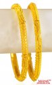 22Kt Gold filigreeBangles(2 pcs) - Click here to buy online - 3,210 only..