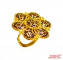 22Kt Gold Meenakari Ring - Click here to buy online - 1,599 only..