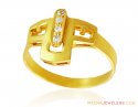 22k Fancy Gold Matte Finish Ring - Click here to buy online - 392 only..