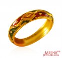 22Kt Gold Meenakari Ring  - Click here to buy online - 501 only..