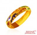 22 Karat Gold Meenakari Ring  - Click here to buy online - 478 only..