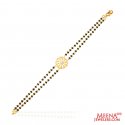 22Kt Gold Blk Beads CZ Bracelet - Click here to buy online - 764 only..