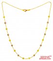 22Kt Gold Fancy Beads Chain - Click here to buy online - 896 only..