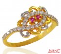 22KT Gold Signity Stone Ring - Click here to buy online - 407 only..