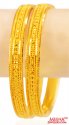 22Kt Gold Fancy Bangles (2 pc)