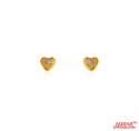 22Kt  Gold CZ Earrings   - Click here to buy online - 176 only..