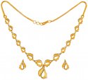 22 Karat Gold Necklace Set Two Tone - Click here to buy online - 2,007 only..