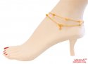 22Kt Gold Fancy Anklets (2 Pc) - Click here to buy online - 1,404 only..