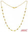22K Gold Meenakari Beads Chain  - Click here to buy online - 864 only..