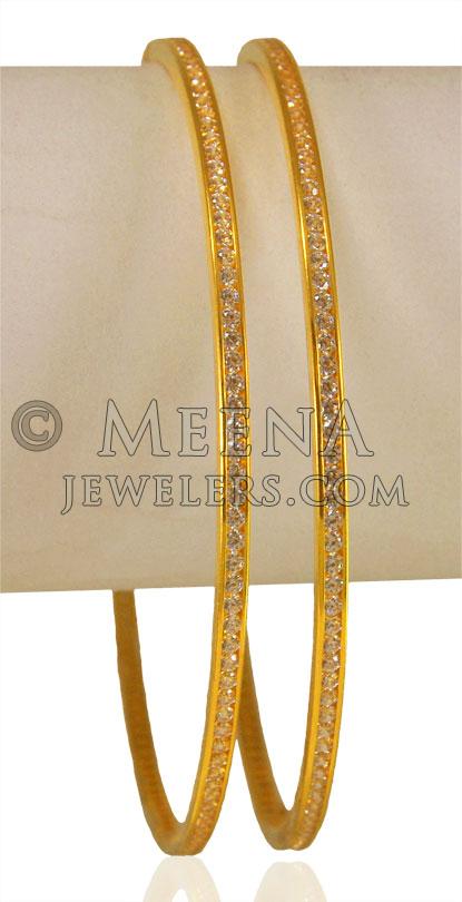 22K Gold Machine Bangles (2PC) - bago23131 - 22KT Gold Machine Bangles ...