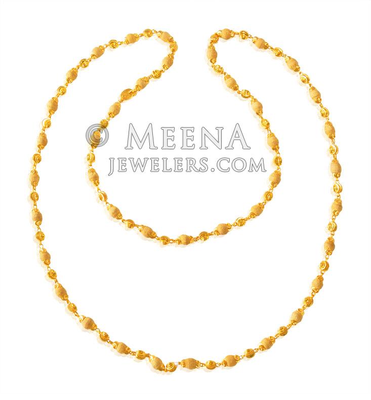 22 Karat Gold White Tulsi Mala - ChLo23602 - 22K Gold Tulsi mala is ...