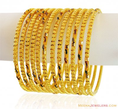 Beautiful 22K Meenakari Bangles Set ( Set of Bangles )