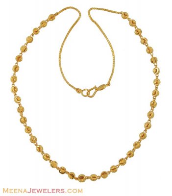 22k Fancy Ball Chain ( 22Kt Gold Fancy Chains )