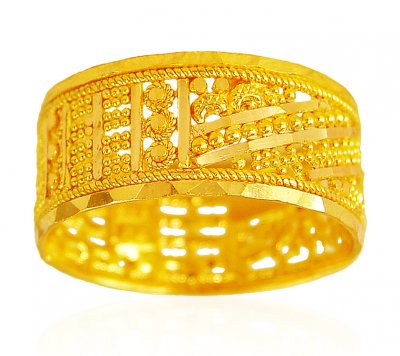 22k Gold Filigree Band  ( Ladies Gold Ring )