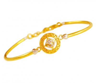 22k Gold Half Kada Bracelet ( Ladies Bracelets )