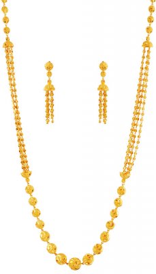 22k Fancy Layered Balls Set  ( 22 Kt Gold Sets )