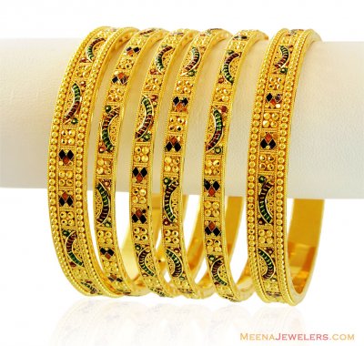 22K Meenakari Kada ( Set of Bangles )