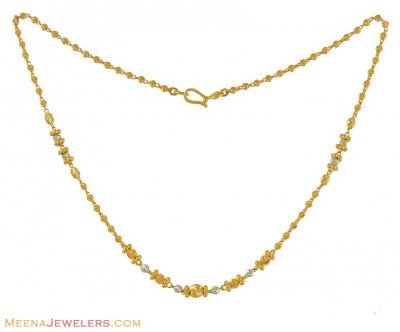 22Kt Gold Two Tone Chain ( 22Kt Gold Fancy Chains )