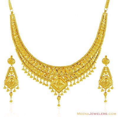 22k Traditional Necklace Set  ( 22 Kt Gold Sets )