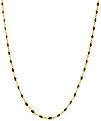 22K Gold Blue Sapphire Chain ( 22Kt Gold Fancy Chains )