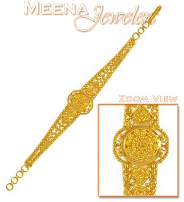 22Kt Gold Filigree Work Bracelet ( Ladies Bracelets )