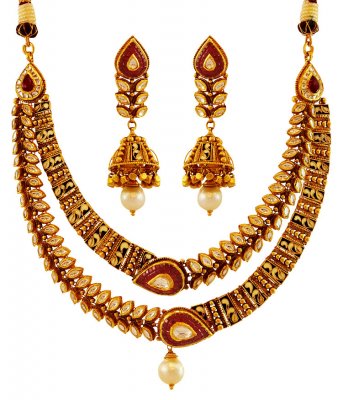 Traditional Antique Necklace Set22k ( Antique Necklace Sets )