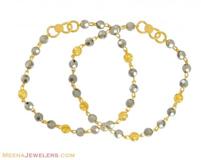 22k Crystals Baby Bracelet ( Black Bead Bracelets )