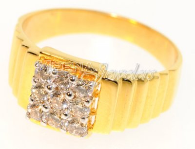 18Kt Yellow Gold Diamond Ring ( Diamond Rings )