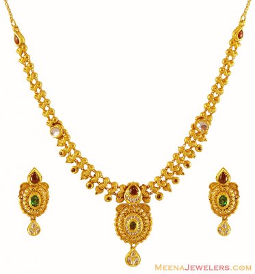 Gold Antique Set ( Antique Necklace Sets )