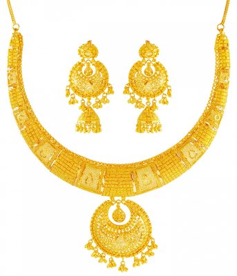 22Kt Gold Necklace Set ( 22 Kt Gold Sets )