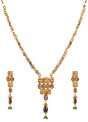 Gold Antique Necklace Set ( Antique Necklace Sets )