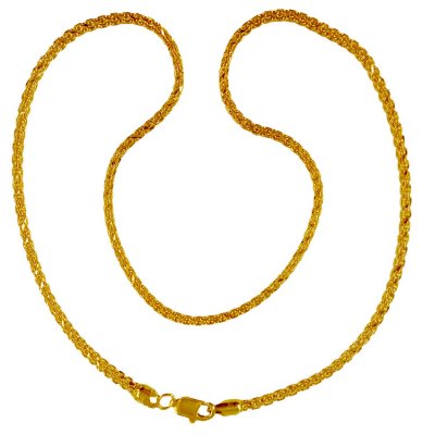 22Kt Gold Box Chain (16 Inches) ( Plain Gold Chains )