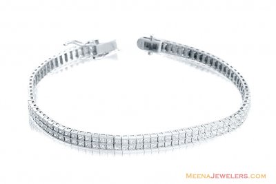 18kt White Gold Fancy Bracelet ( Ladies Bracelets )