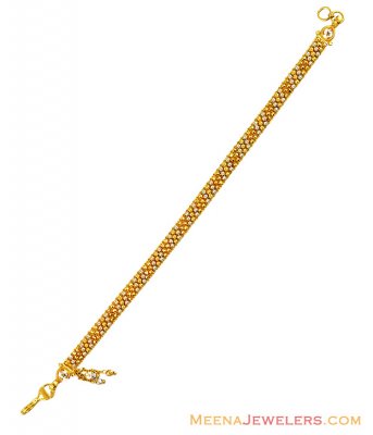 22K Designer Ladies 2 Tone Bracelet ( Ladies Bracelets )