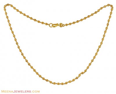 22Kt Gold Ball Chain ( 22Kt Gold Fancy Chains )