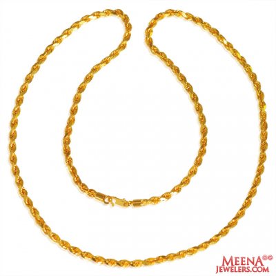 22 Kt Gold Fancy Chain  ( Plain Gold Chains )